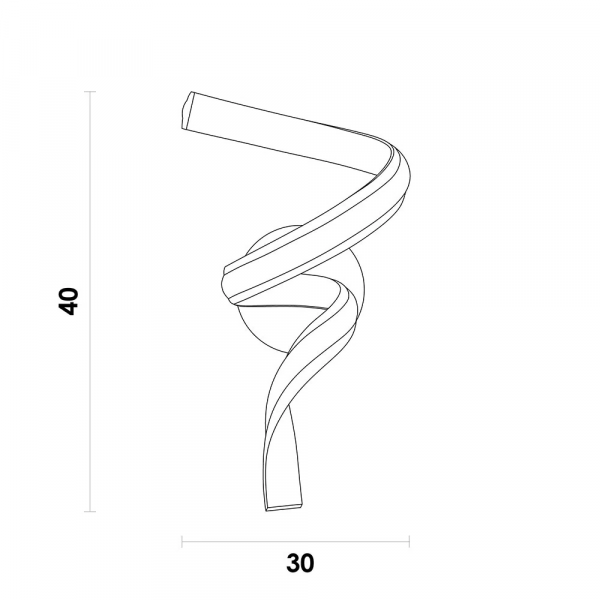 ARANDELA FLUIRE DOURADO (C)20CM (L)30CM (A)40CM 1X12W 3000K 720LM - ARANDELA FLUIRE DOURADO (C)20CM (L)30CM (A)40CM 1X12W 3000K 720LM - 6