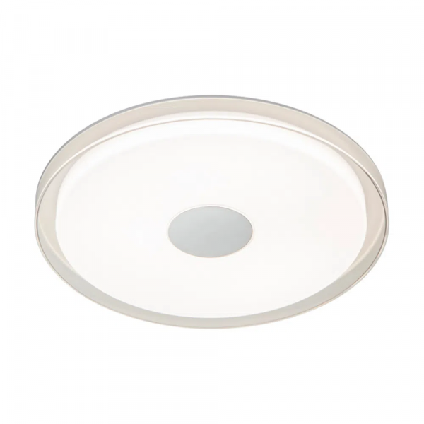 PLAFON DE SOBREPOR DOMO PRATA (D)50CM (A)6CM 1X36W 3000K 2520LM LED