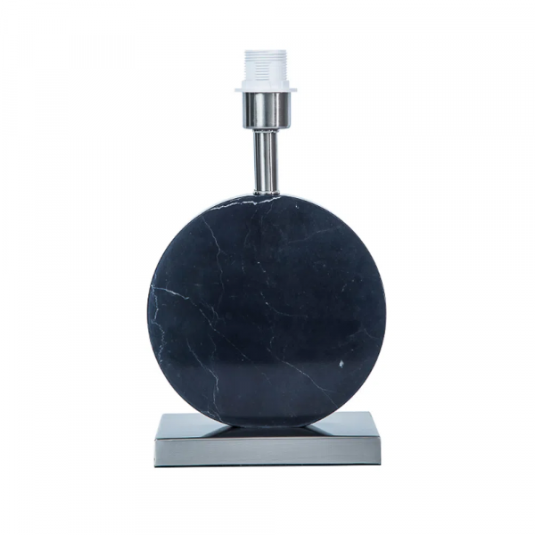 BASE PARA ABAJUR BIAGIO NIQUELADO E PRETO (D)22CM (L)12CM (A)37CM 1XE27 40W - GL016BN