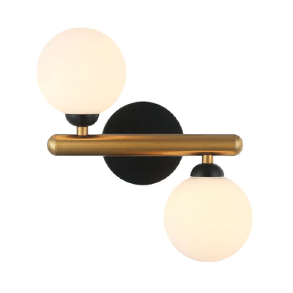 Arandela Bambu Preto E Bronze (D)0Cm (C)24Cm (L)15Cm (A)27Cm 2X25W 0Lm G9 - HL022WB