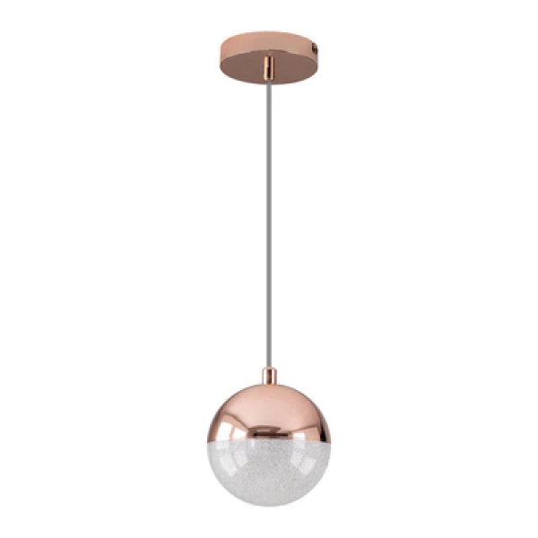 Pendente Media Luna Cobre e TR LED 6W - HM003E