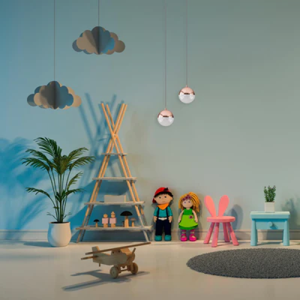 Pendente Media Luna Cobre e TR LED 6W - HM003E - 3