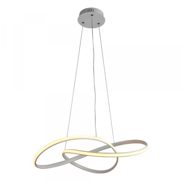 PENDENTE ATOM BRANCO (D)63CM (A)15CM 1X36W 3000K 1188LM LED