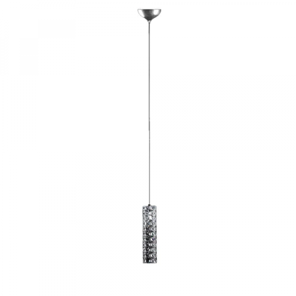 PENDENTE SONATA D 6CM X 21CM  1XG4 220V CROMADO E TRANSP