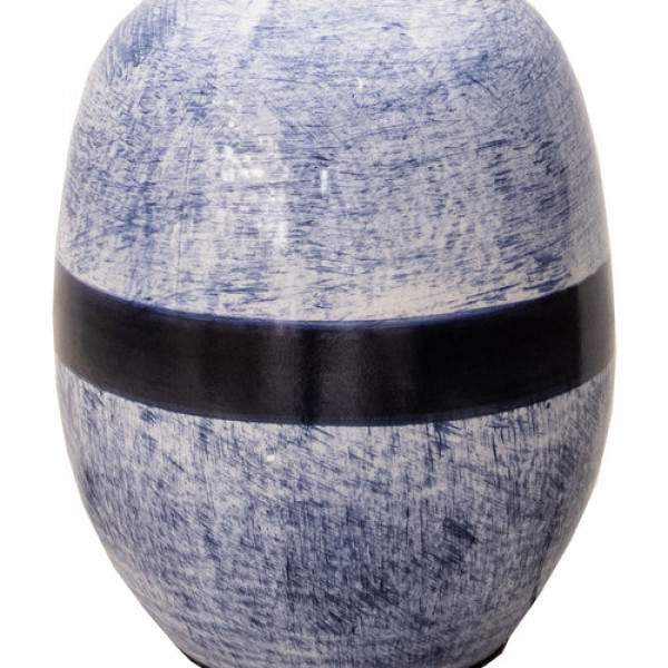 Base Para Abajur Artisano Cromado E Azul (D)20Cm (A)70Cm 1Xe27 40W - HR002 - 1