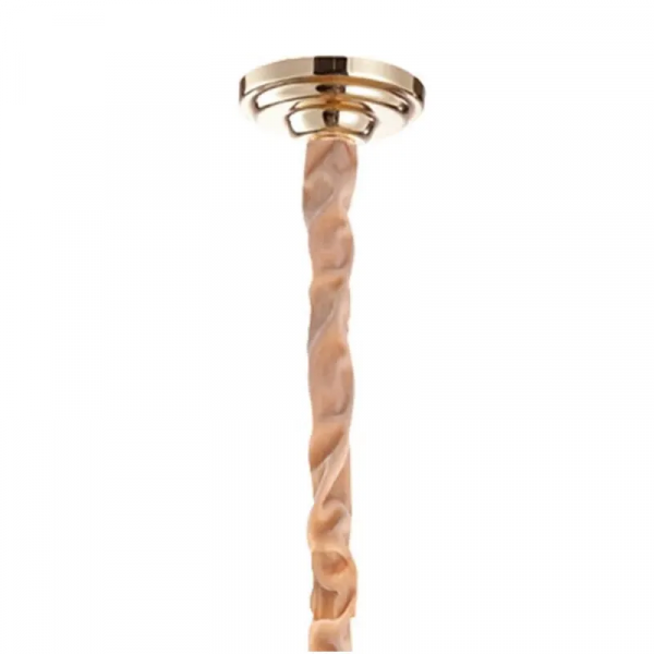 LUSTRE ODEON D 60CM X 42CM  12XE14 127V / 220V DOURADO E CONHAQUE (AQ026S) - 4