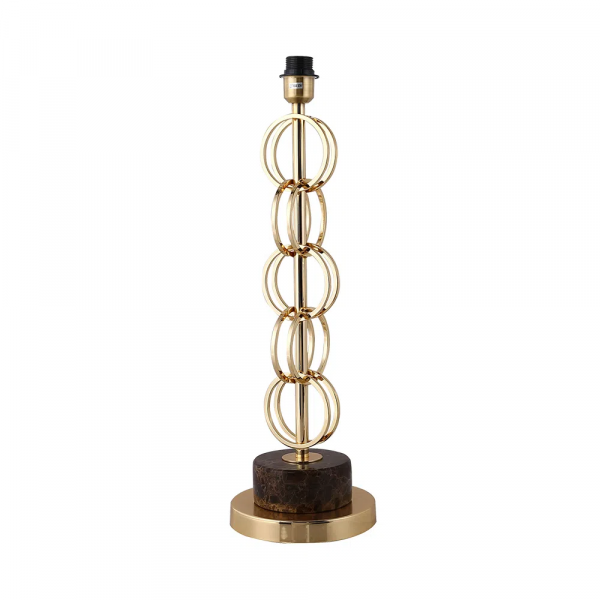 BASE PARA ABAJUR VENETO DOURADO E MARROM (D)18CM (A)57.5CM 1XE27 40W - MI005