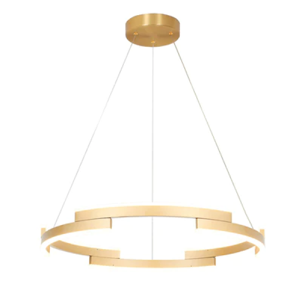 Pendente Match Dourado (D)80Cm (C)0Cm (L)20Cm (A)3,5Cm 1X72W 3000K 4320Lm Led - MV001