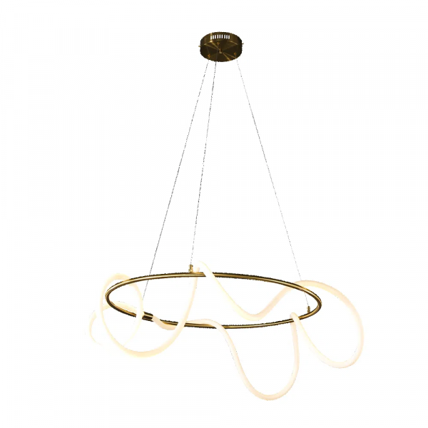 PENDENTE MANTRA DOURADO (D)80CM (A)30CM 1X45W 2700K 3375LM - OC011L