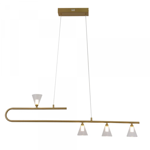 PENDENTE CALIX DOURADO (C)110CM (L)9CM (A)34CM 4X3W 2700K 900LM - OC019