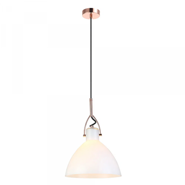 PENDENTE BAR D 25CM X 36,2CM 1XE27 127V / 220V COBRE E BRANCO - OP059A