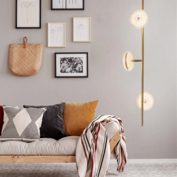 PENDENTE DENDÊ DOURADO E TRANSPARENTE (C)28CM (L)28CM (A)122.5CM  4X13W 3000K 41 - 1