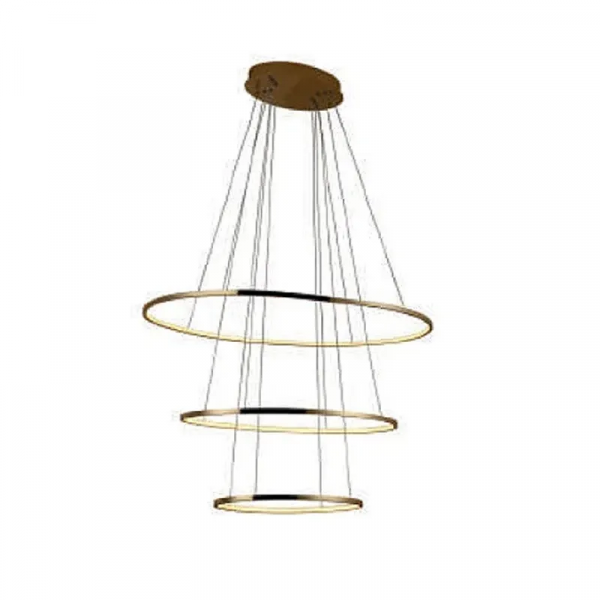 PENDENTE BIRDIE OVAL GOLD (D)60 + 80 + 100CM  3X45W 3000K  LED