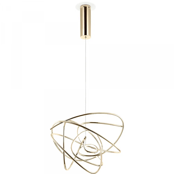 PENDENTE NINHO DOURADO E BRANCO (D)41CM 1X24W 3000K 1920LM - WD017M