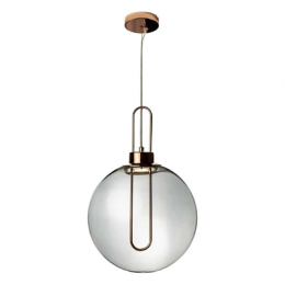 PENDENTE GHIANDA DOURADO E TRANSPARENTE (D)30CM (A)46.5CM  1X3W 3000K 300LM