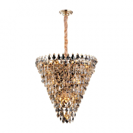 Lustre Paris Dourado e Transparente (d)85cm (a)89cm 17xe14 680w - AQ024L