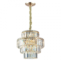 PENDENTE HERA FRENCH GOLD E TRANSP (D)48CM (A)49CM 10XE14 400W - AQ030G