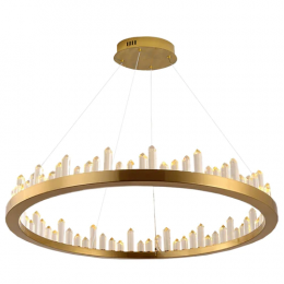 Pendente Roca Dourado E Transparente (D)80Cm (C)0Cm (L)0Cm (A)11Cm 1X36W 3000K 2160Lm Led - BC003G