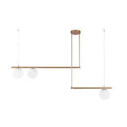 PENDENTE CAÊ DOURADO E BRANCO (C)153CM (L)15CM (A)130CM 3XG9 21W - DW007