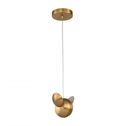 PENDENTE PAPILLON DOURADO E BRANCO (D)12CM (A)12CM 2X3W 3000K - EG001