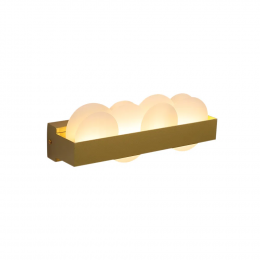 ARANDELA POEMA DOURADO E BRANCO (C)30CM (L)6CM (A)9CM 1X10W 3000K 500LM - EG005