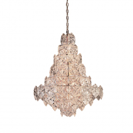 LUSTRE ZARA D 60CM X 76CM 12XE14 127V / 220V COBRE E TRANSP - BM003B