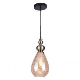 PENDENTE THAN BRONZE E AMBAR (D)16CM (A)31CM 1XE27 40W - FO006A