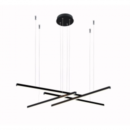 PENDENTE FATO PRETO E BRANCO (C)120CM (L)2CM (A)4CM 4X15W 3000K 3210LM - GD008B