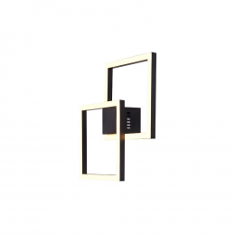 ARANDELA / PLAFON TEC PRETO (C)41CM (L)41CM (A)4CM 1X45W 3000K 2450LM - GD010B