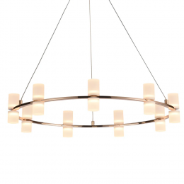PENDENTE CANDEL DOURADO E BRANCO (D)62CM (A)10.5CM 18X2W 3000K 2880LM - JJ001