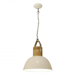 PENDENTE KALI D 36CM X 46CM 1XE27 127V / 220V BRANCO E NATURAL - PEI0016PBR