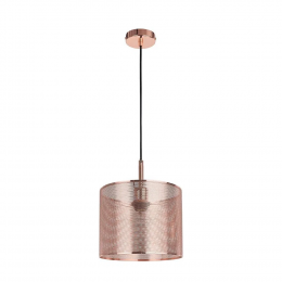 PENDENTE TELINHA D 25CM X 20CM 1XE27 127V / 220V COBRE - CI001