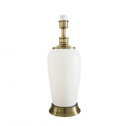 BASE PARA ABAJUR PIANO BRONZE E BRANCO (D)17CM (A)50CM 1XE27 40W - GL012W