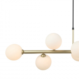 PENDENTE ABAPORU DOURADO E BRANCO (C)107CM (L)30CM (A)23CM 8XG9 200W - HL004W