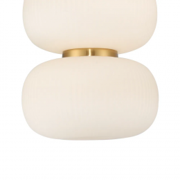 PENDENTE TRU DOURADO E BRANCO (D)24CM (A)45.5CM 1X30W 3000K 1500LM - HC005