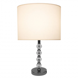 BASE PARA ABAJUR LIT CROMO NEGRO E TRANSPARENTE (D)12CM (A)32,5CM 1X40W E27