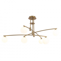 PLAFON DE SOBREPOR CALDER DOURADO E BRANCO (C)116CM (A)52CM 6XG9 42W - DW004