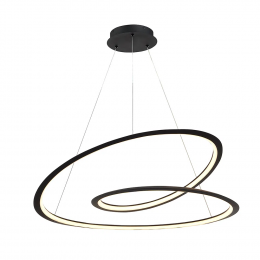 PENDENTE INFINI PRETO (D)79CM 1X61W 3000K 1800LM LED