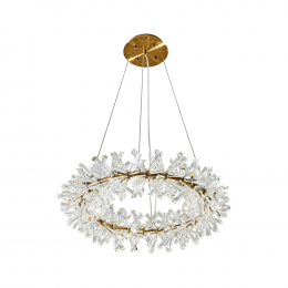 PENDENTE FLORA DOURADO E TRANSPARENTE (D)60CM (A)18CM 18XG4 54W - DY001S