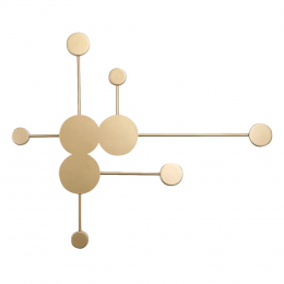 ARANDELA ELO DOURADO (C)89CM (L)74CM (A)6CM 3X5W + 3X3W 3000K 1200LM - DY003