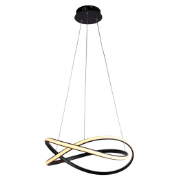 PENDENTE NODO PRETO (D)50CM (A)15CM 1X36W 3000K 1188LM LED