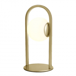 ABAJUR PLOC DOURADO E BRANCO (D)15,5CM (A)31,5CM 1X4,8W 3000K 288LM LED