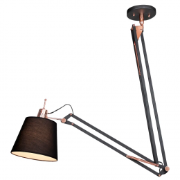 PENDENTE SCOPE COBRE E PRETO (D)25CM (A)142CM 1XE27 40W - HU1002B