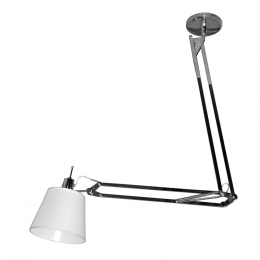 PENDENTE SCOPE CROMADO E BRANCO (D)25CM (A)142CM 1XE27 40W - HU1002C