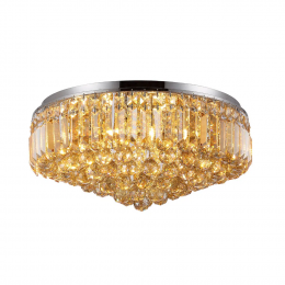 PLAFON DE SOBREPOR KRI CROMADO E AMBAR (D)54CM (A)26CM 9XG9 360W - HU1104A