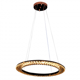 PENDENTE ORBIT ROSE GOLD E CHAMPAGNE (D)62CM (A)3.5CM 1X30W 3000K 1650LM - ID009E