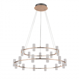 PENDENTE CANDEL DOURADO E BRANCO (D)82CM (A)36CM 42X2W 3000K 6720LM - JJ002