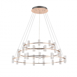 PENDENTE CANDEL DOURADO E BRANCO (D)100CM (A)61CM 72X2W 3000K 11520LM - JJ003