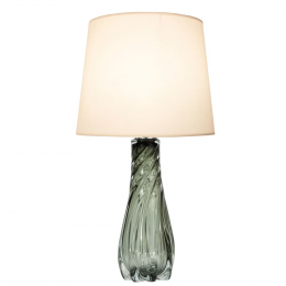 BASE PARA ABAJUR MURANO CROMADO E FUME (D)16CM (A)50CM 1X40W E27