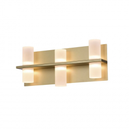 ARANDELA CLAIR DOURADO E BRANCO (C)36.5CM (L)15.5CM (A)9CM 6X2W 3000K 240LM - JJ012